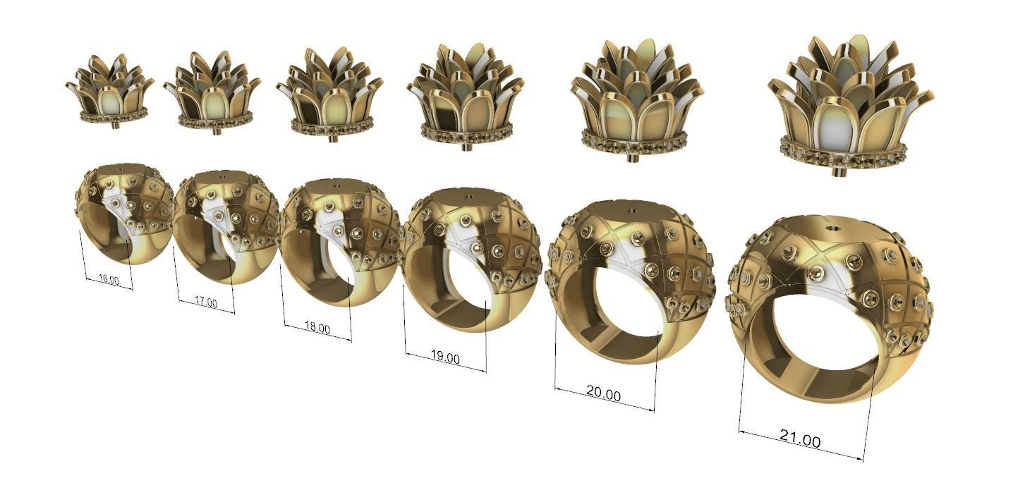 Pineapple Ring - Abacaxi 3D print model_4