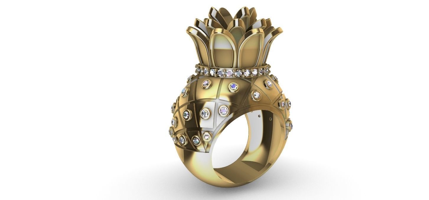 Pineapple Ring - Abacaxi 3D print model_1