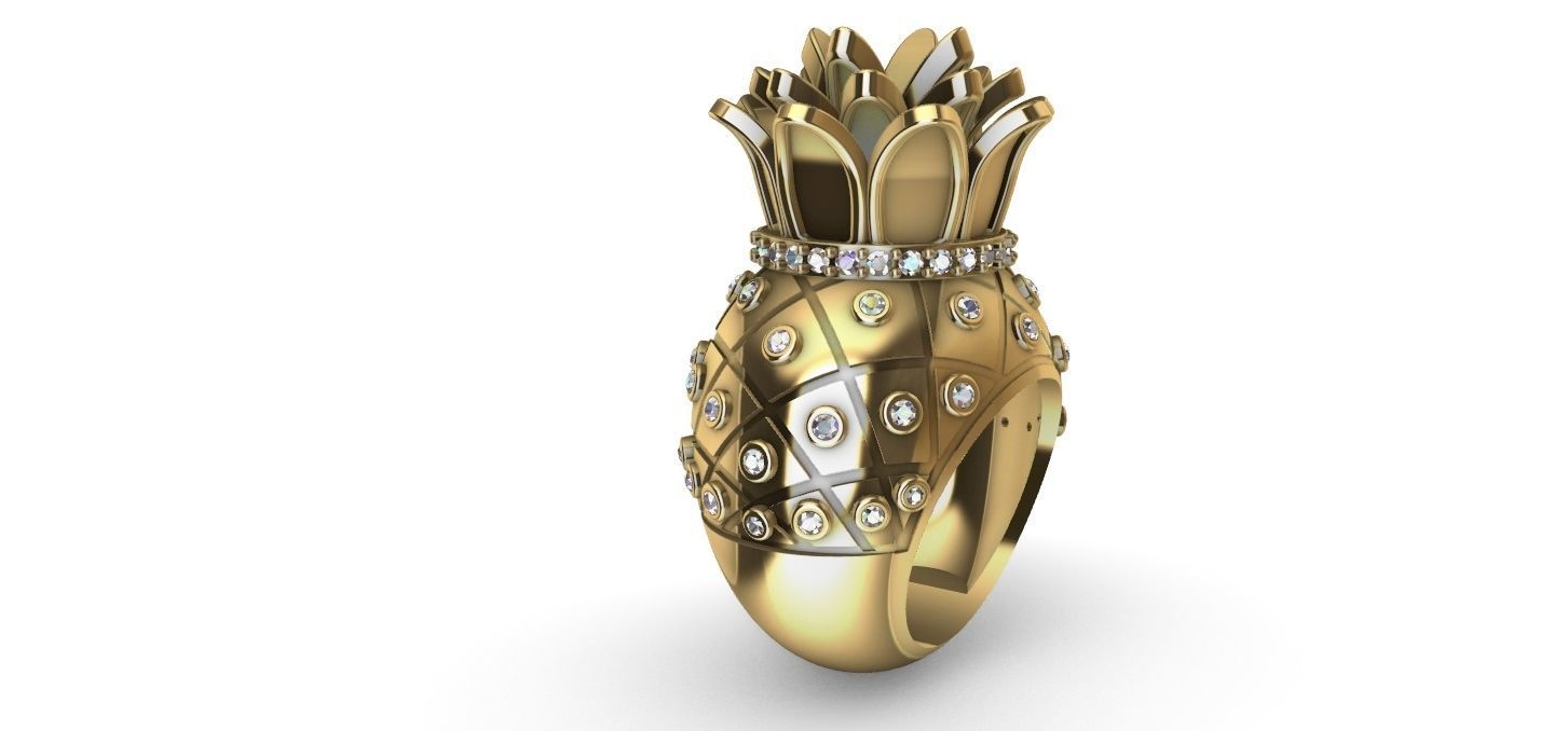 Pineapple Ring - Abacaxi 3D print model_2