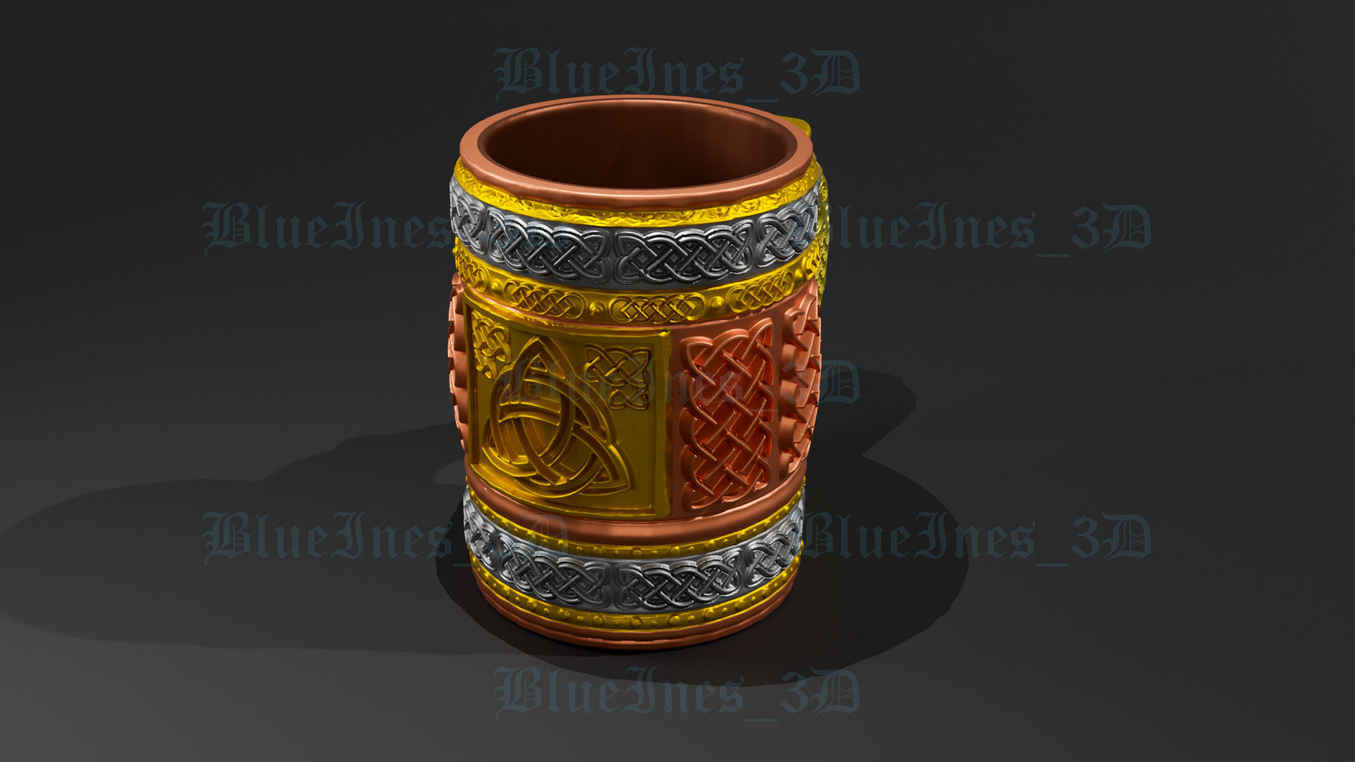 CELTIC TRINITY KNOT MUG 3D print model_1