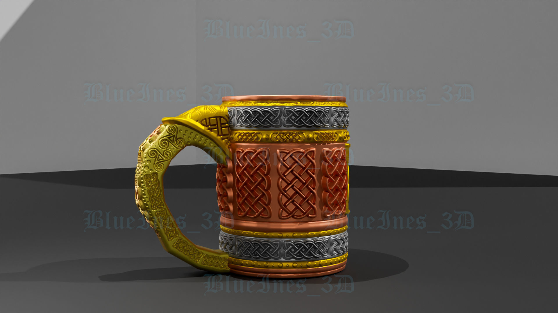 CELTIC TRINITY KNOT MUG 3D print model_4