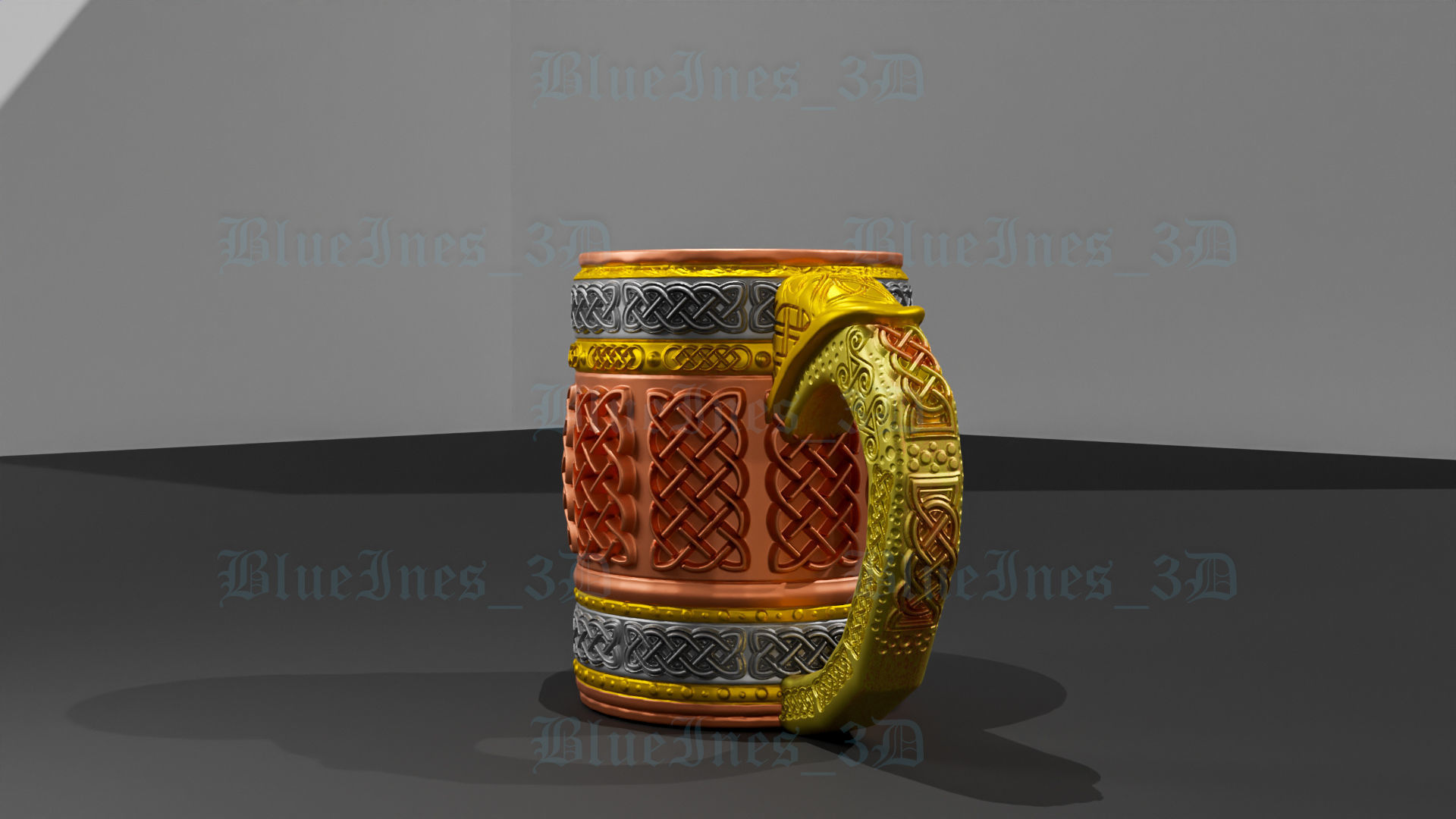 CELTIC TRINITY KNOT MUG 3D print model_3