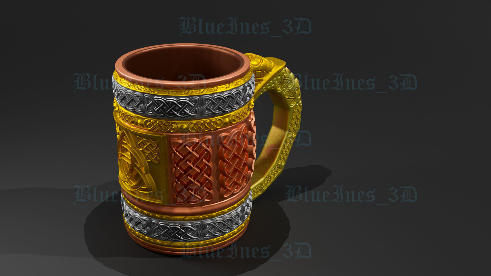 CELTIC TRINITY KNOT MUG 3D print model_6