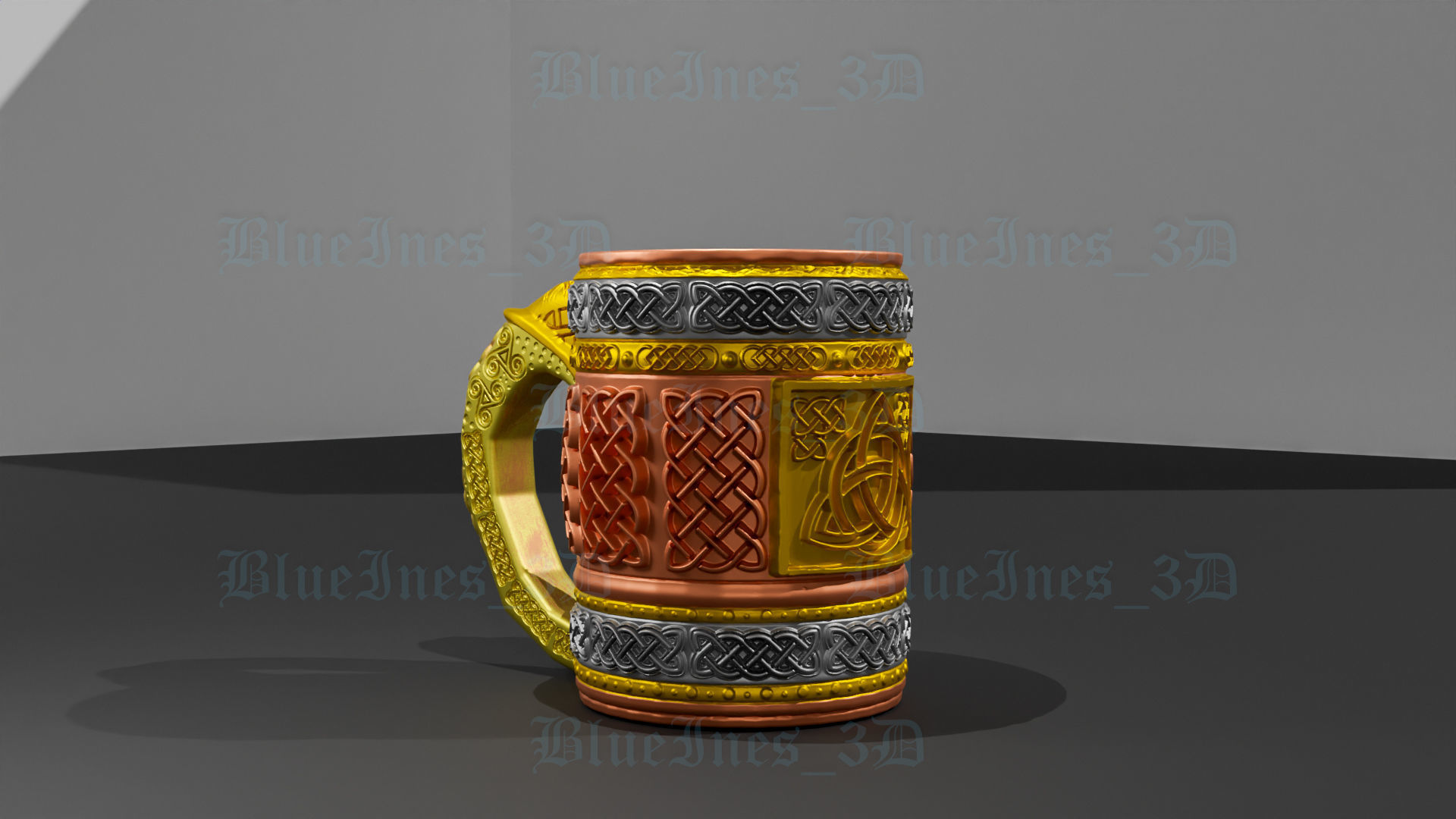 CELTIC TRINITY KNOT MUG 3D print model_2