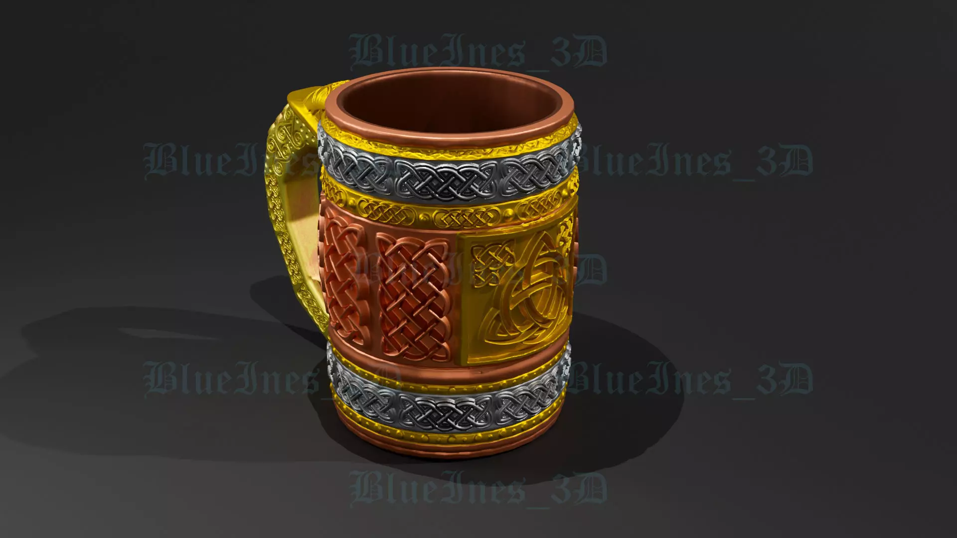 CELTIC TRINITY KNOT MUG 3D print model_0