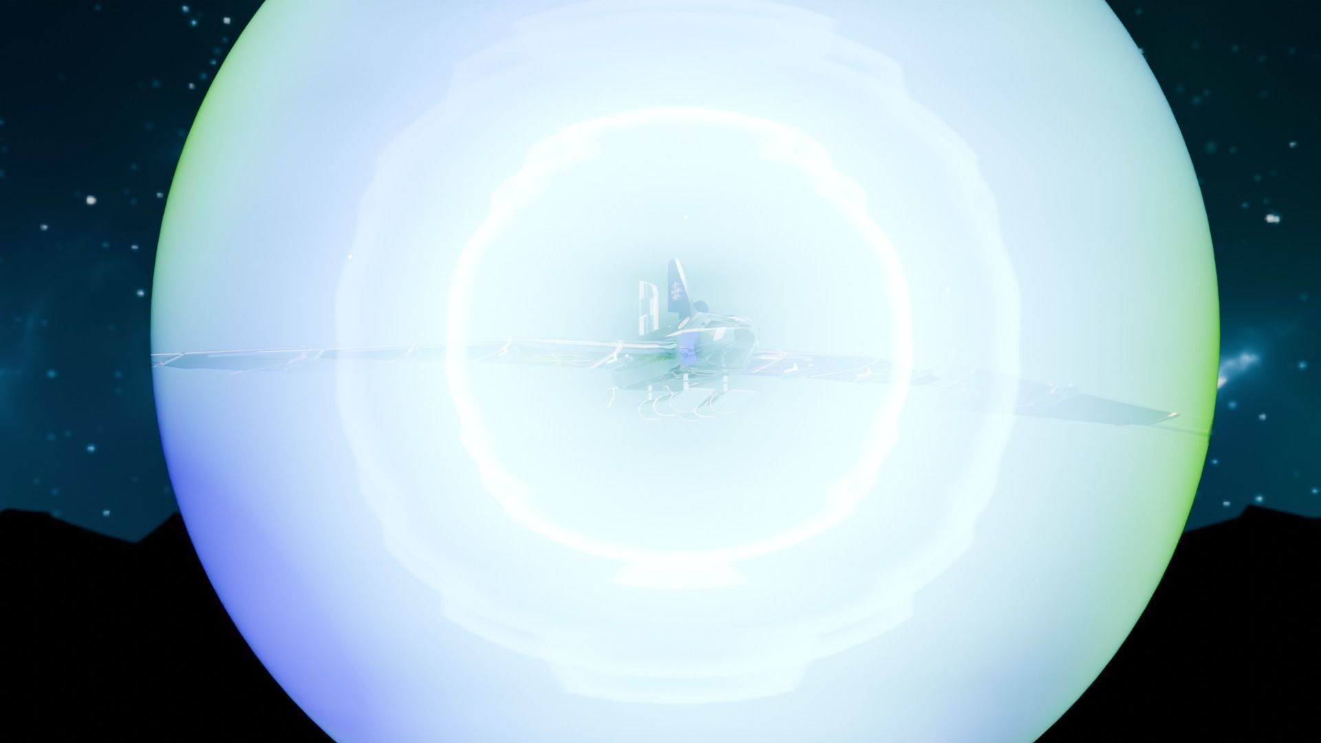 SpaceShip Low-poly 3D model_1