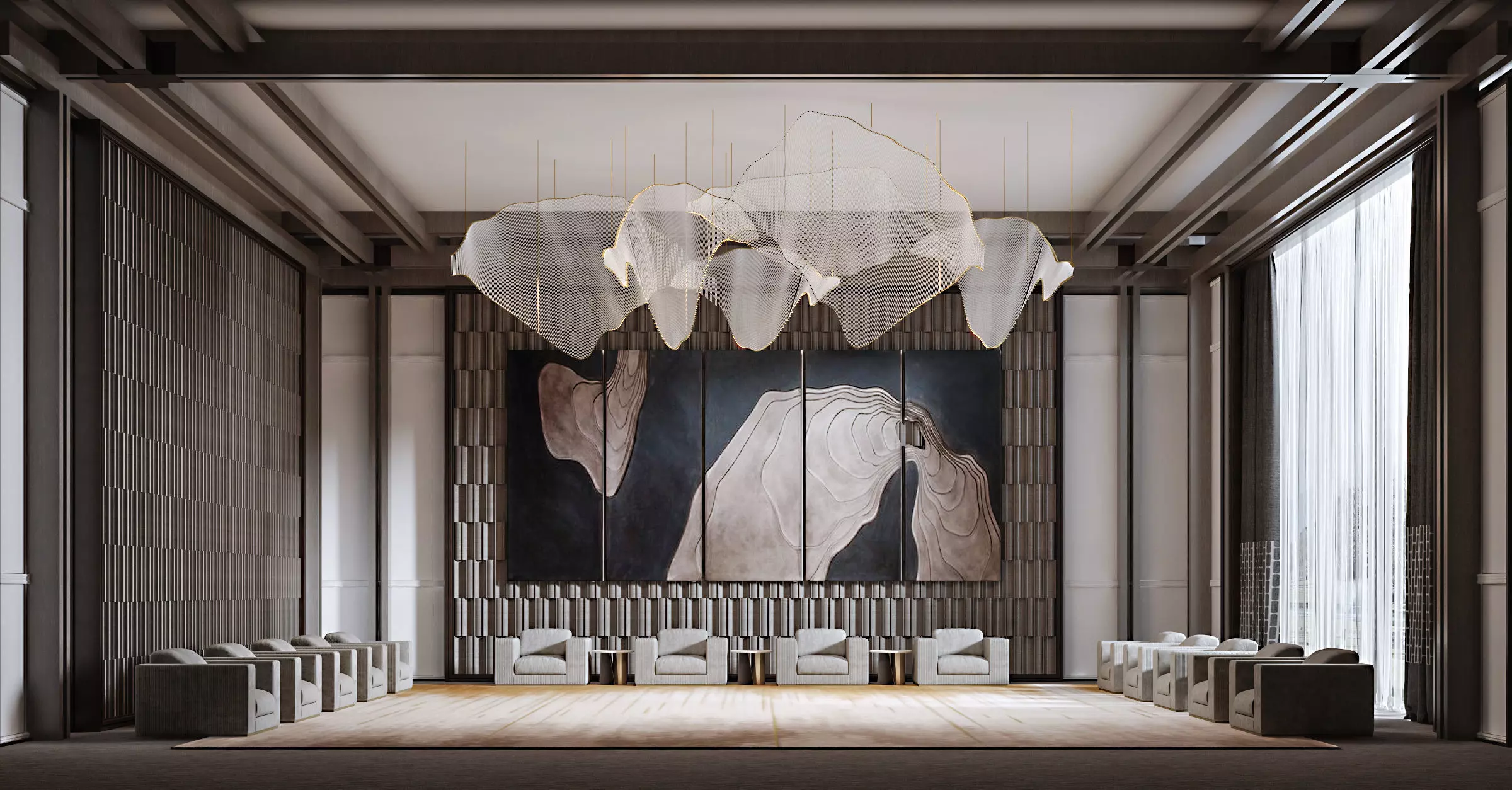 Chinese reception room style New 3D model_0