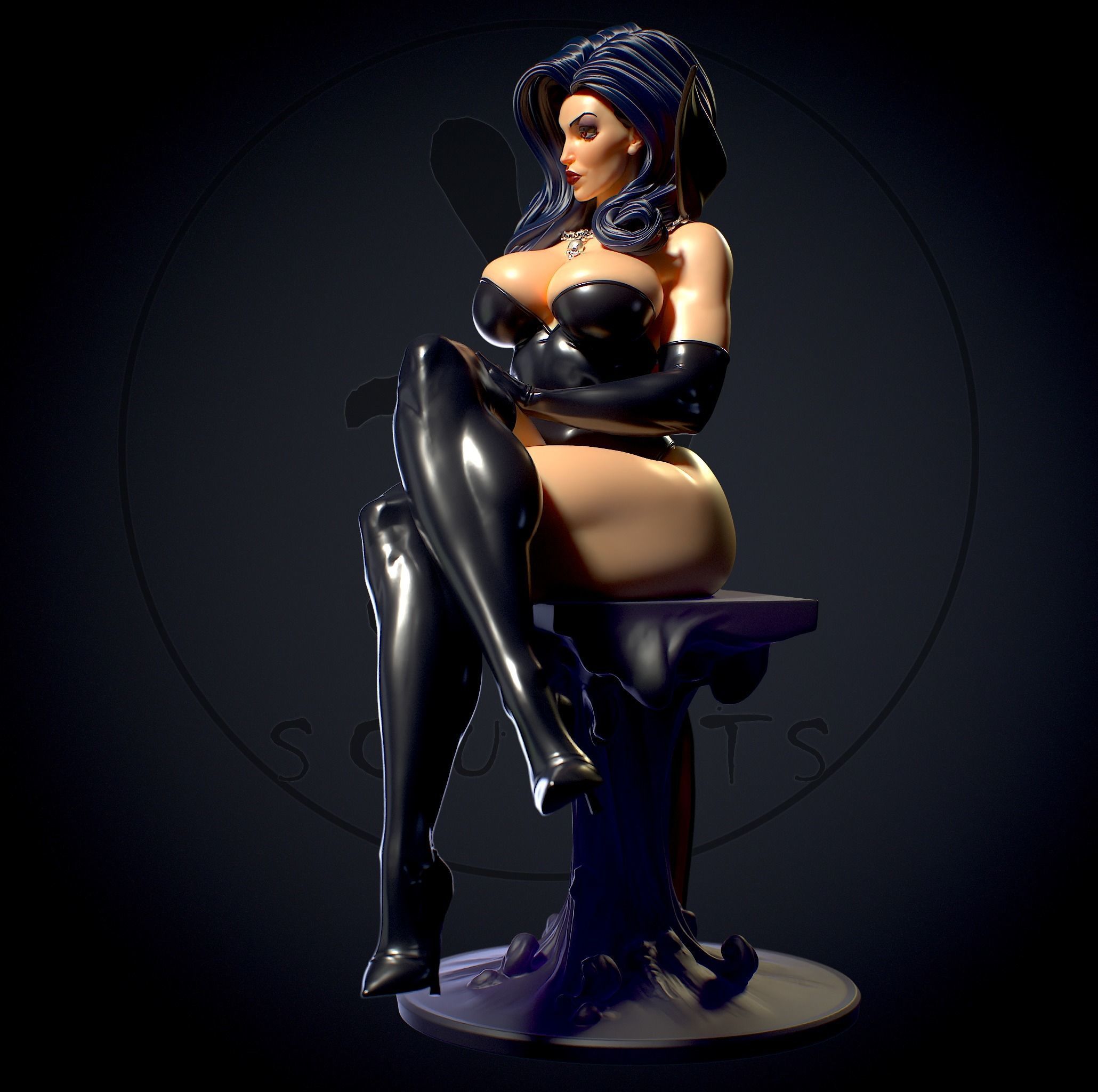 The Dark Queen with NSFW  3D print model_5