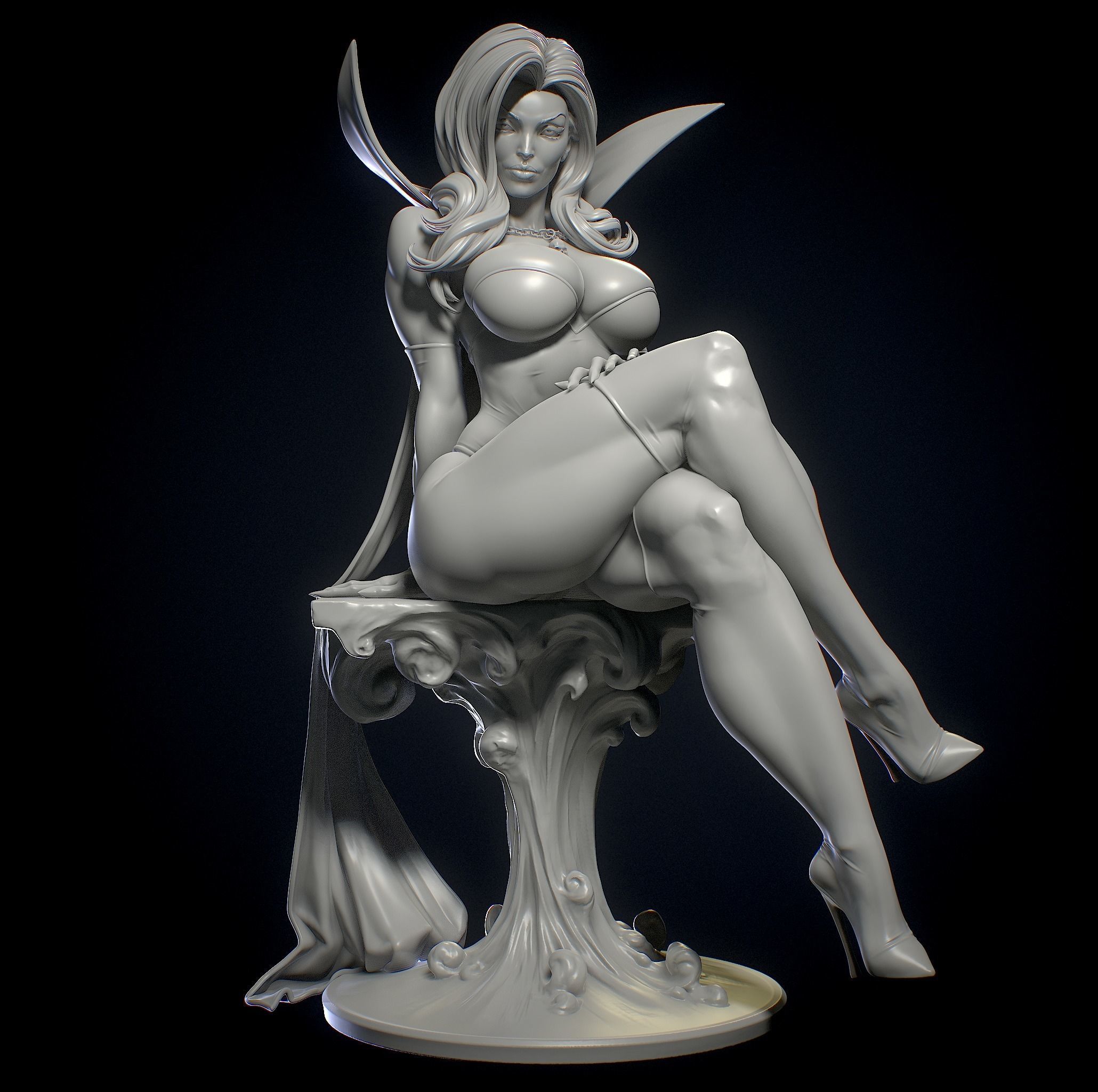The Dark Queen with NSFW  3D print model_11