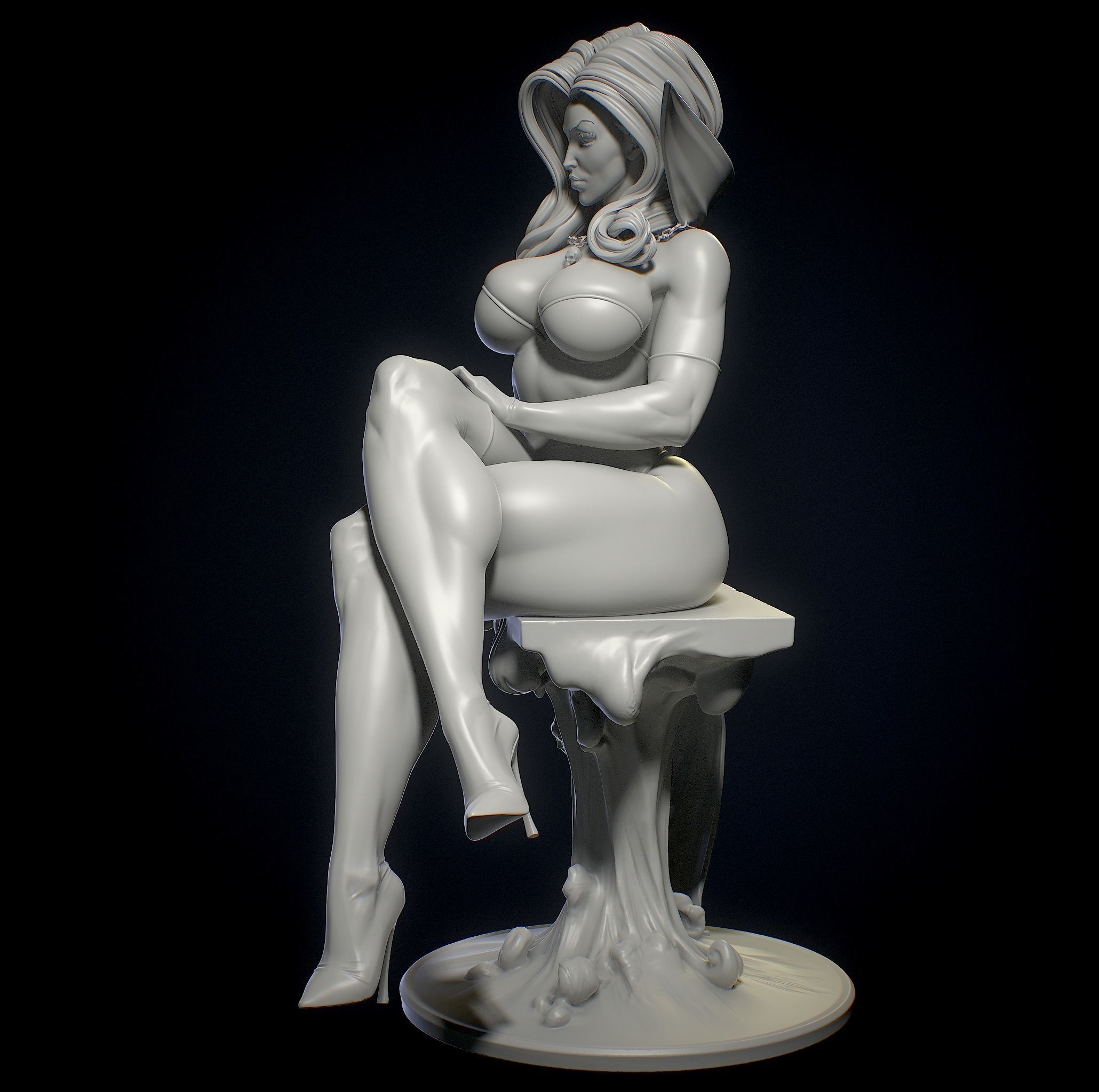The Dark Queen with NSFW  3D print model_17