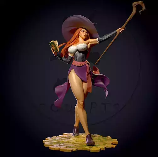 Sorceress with NSFW  3D print model