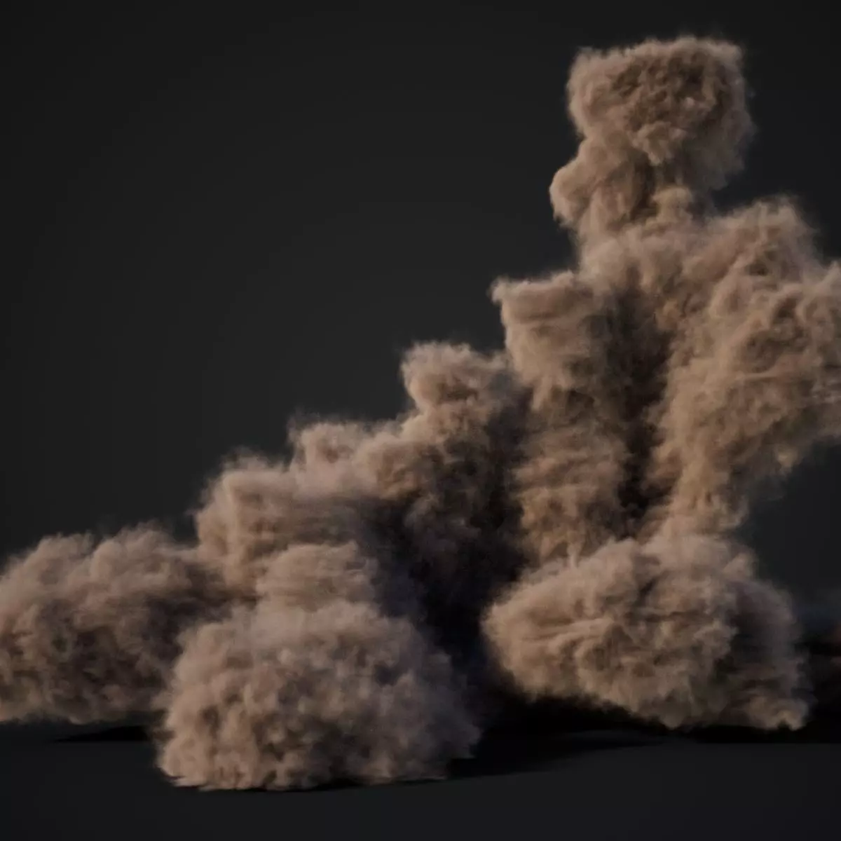 VDB Animated Dust Explosion 8 3D model_0