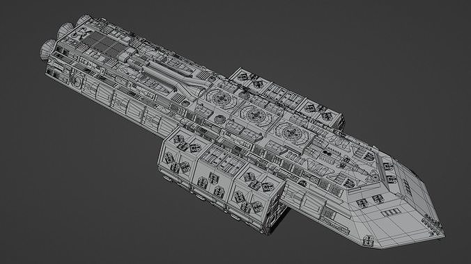 Star Trek Batris Talarian Freighter Starship 3D model