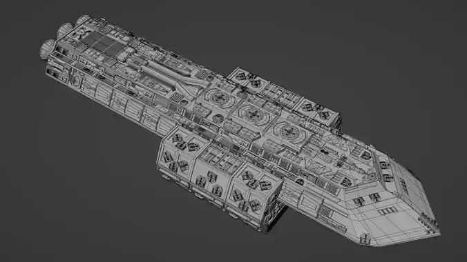 Star Trek Batris Talarian Freighter Starship 3D model