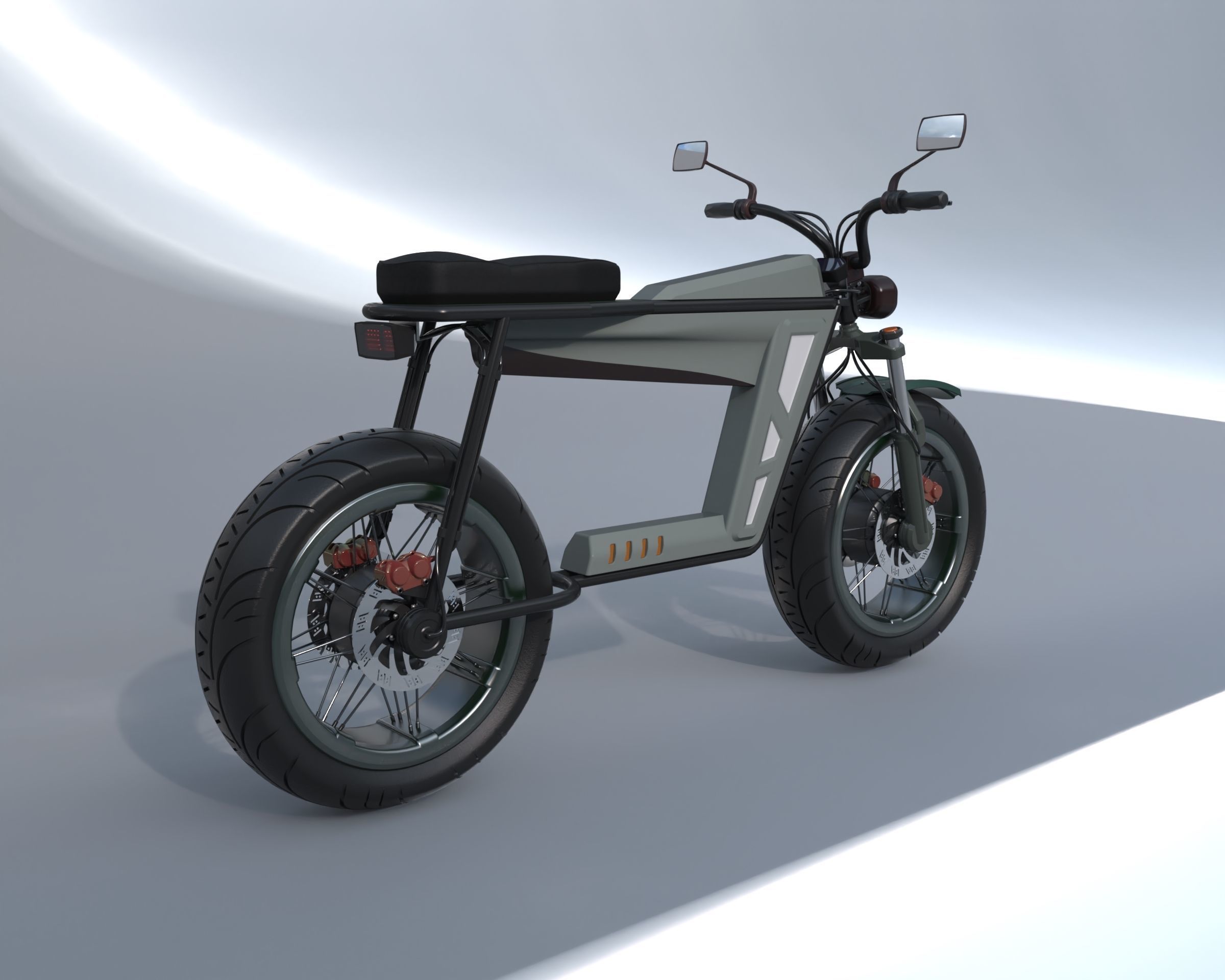 Electric Motorcycle 3D model_16