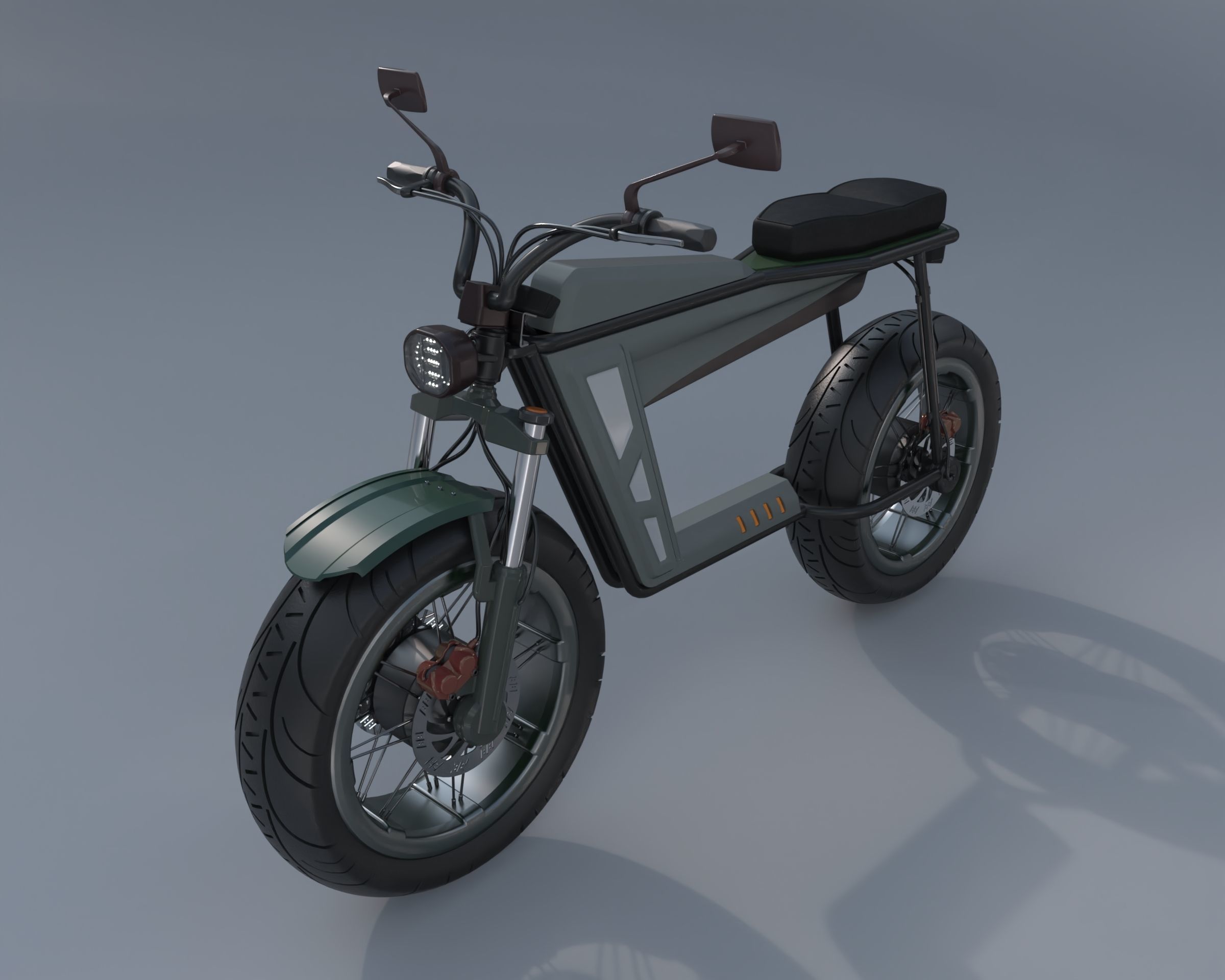 Electric Motorcycle 3D model_13