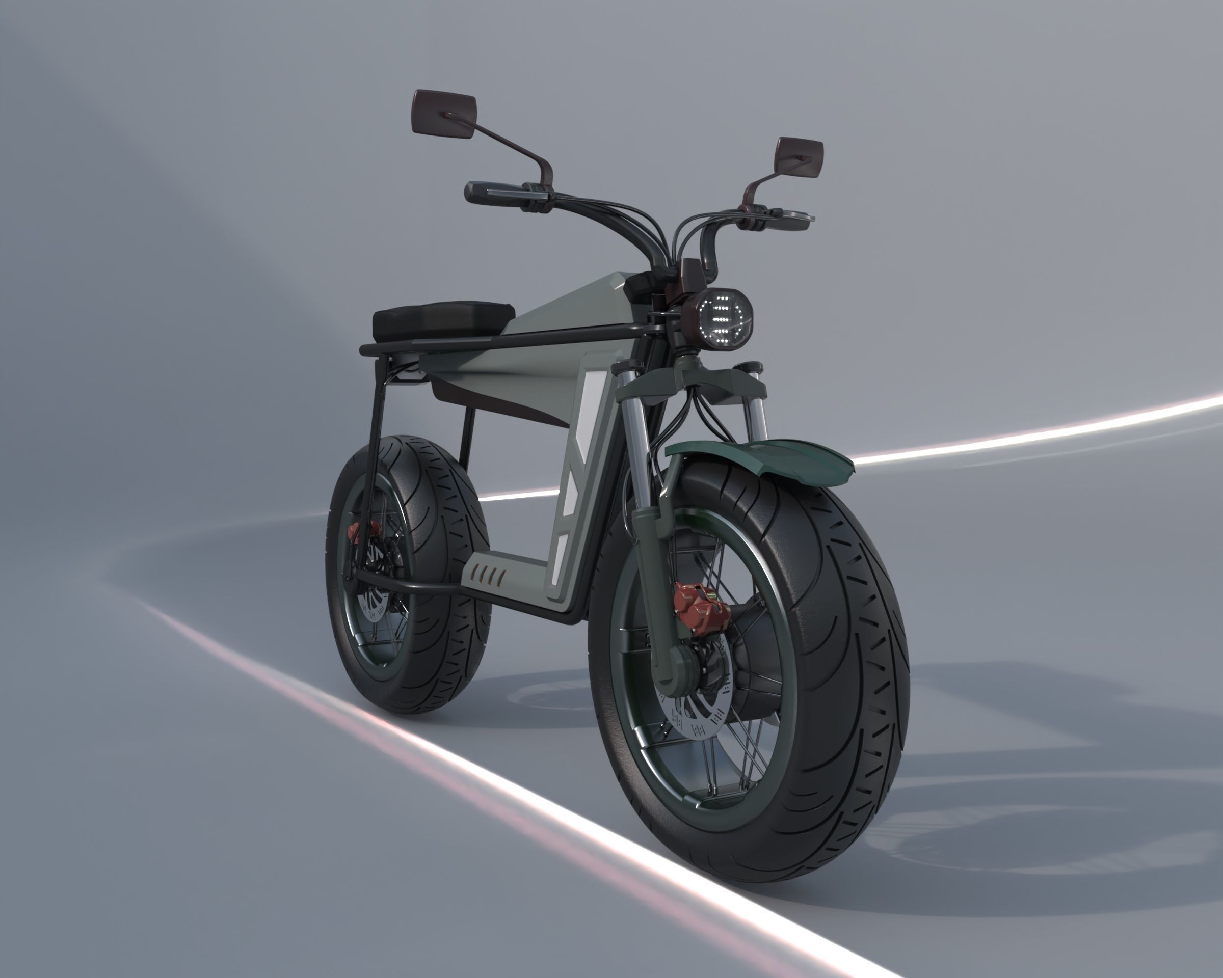 Electric Motorcycle 3D model_12