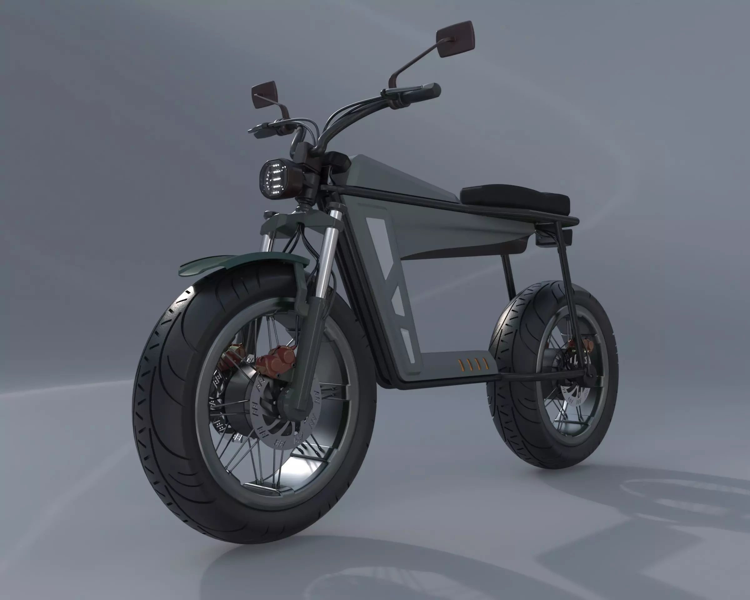 Electric Motorcycle 3D model_0