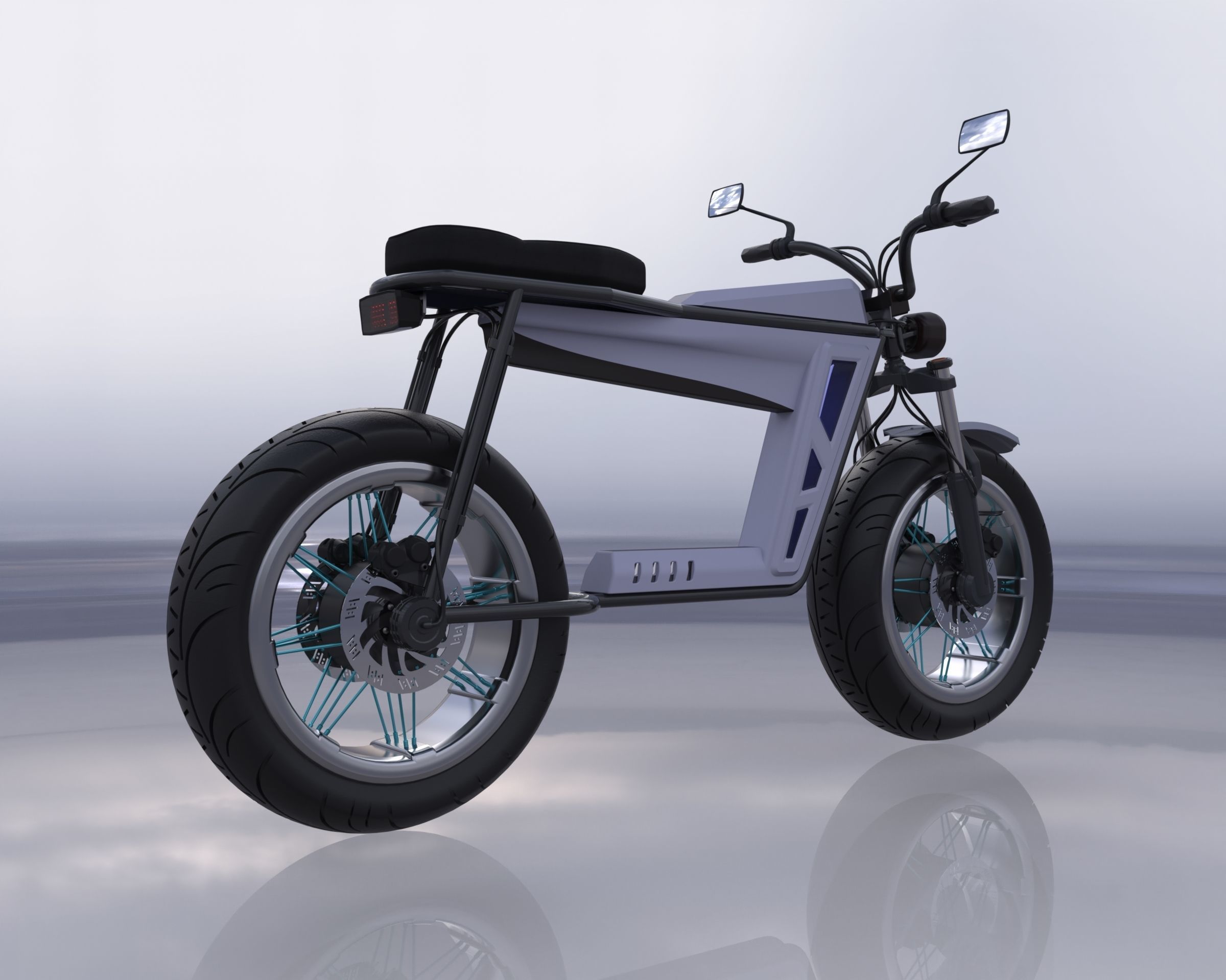 Electric Motorcycle 3D model_23