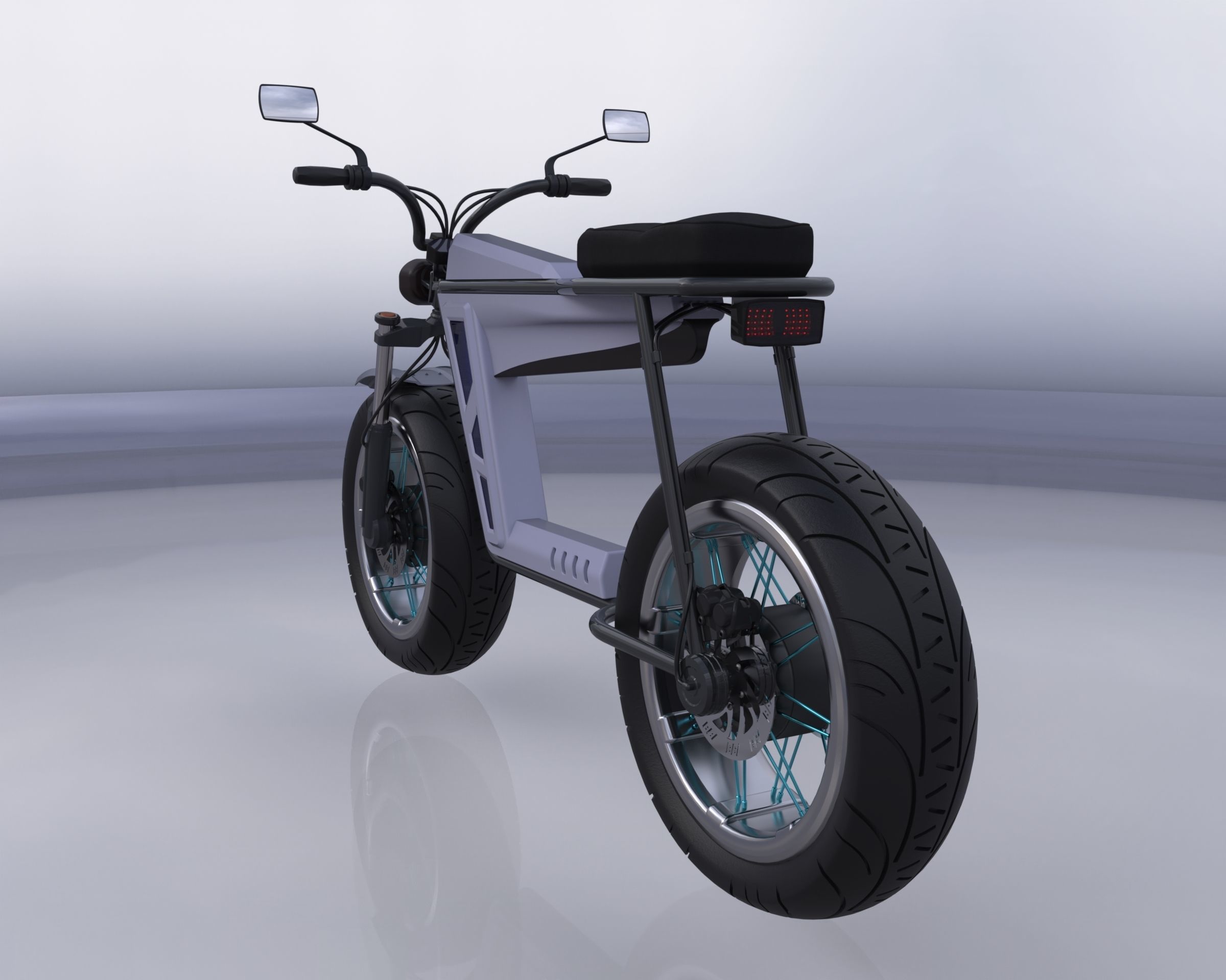 Electric Motorcycle 3D model_24