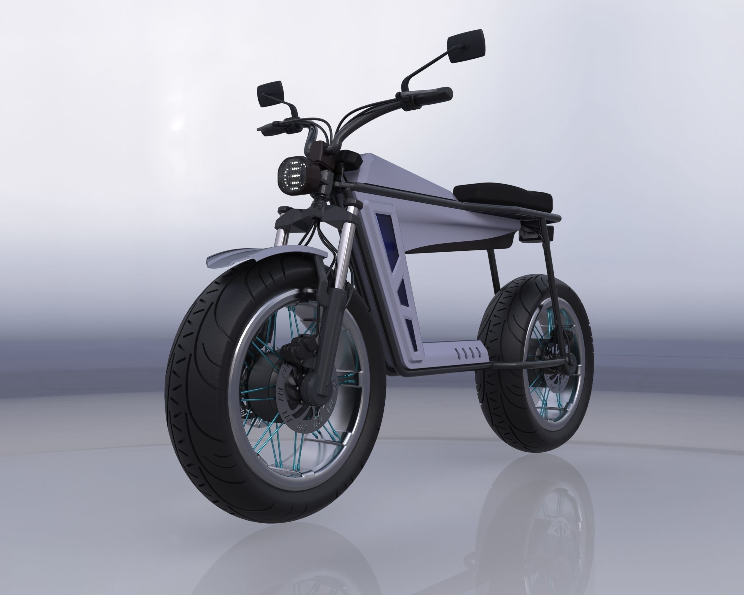 Electric Motorcycle 3D model_22
