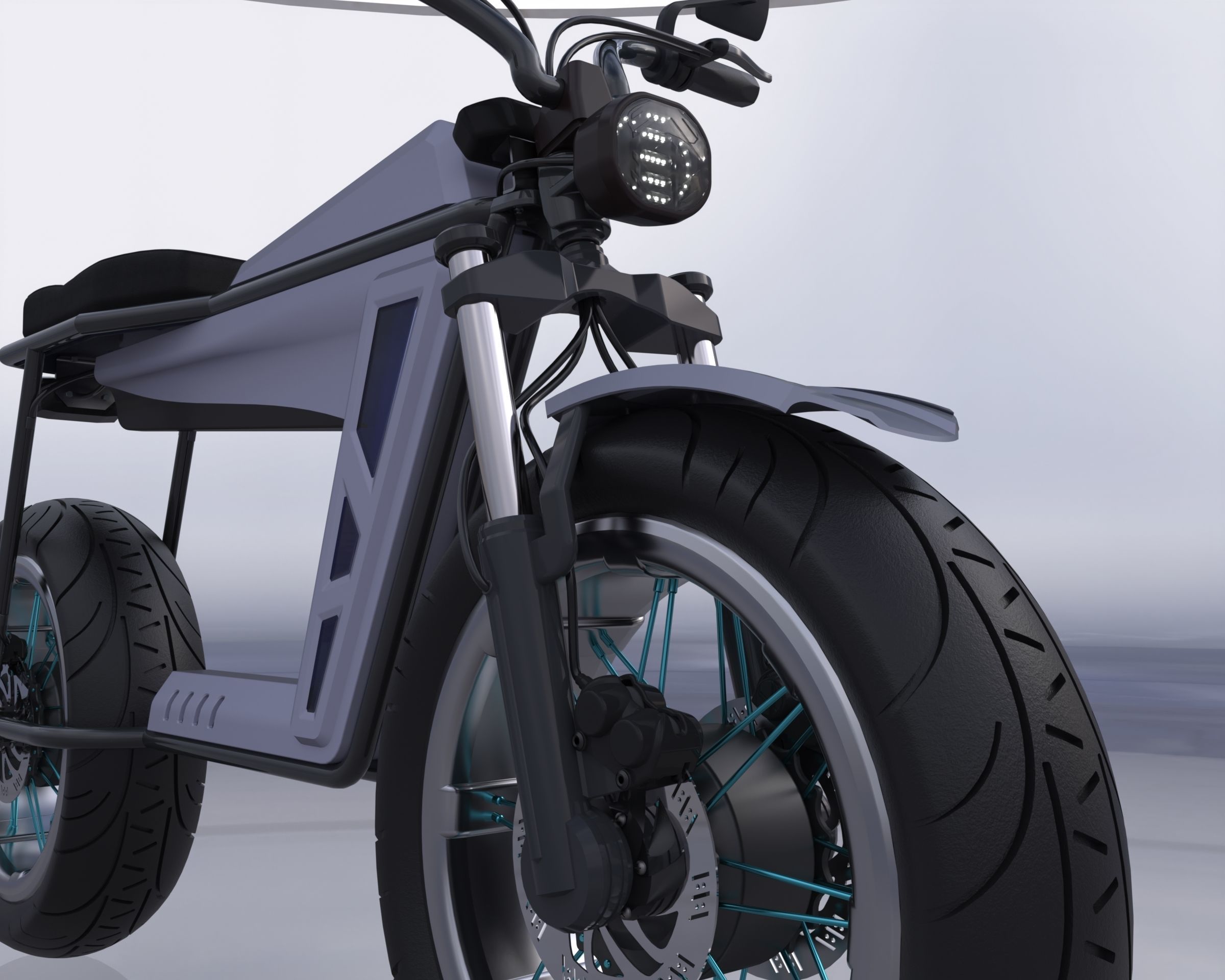 Electric Motorcycle 3D model_20