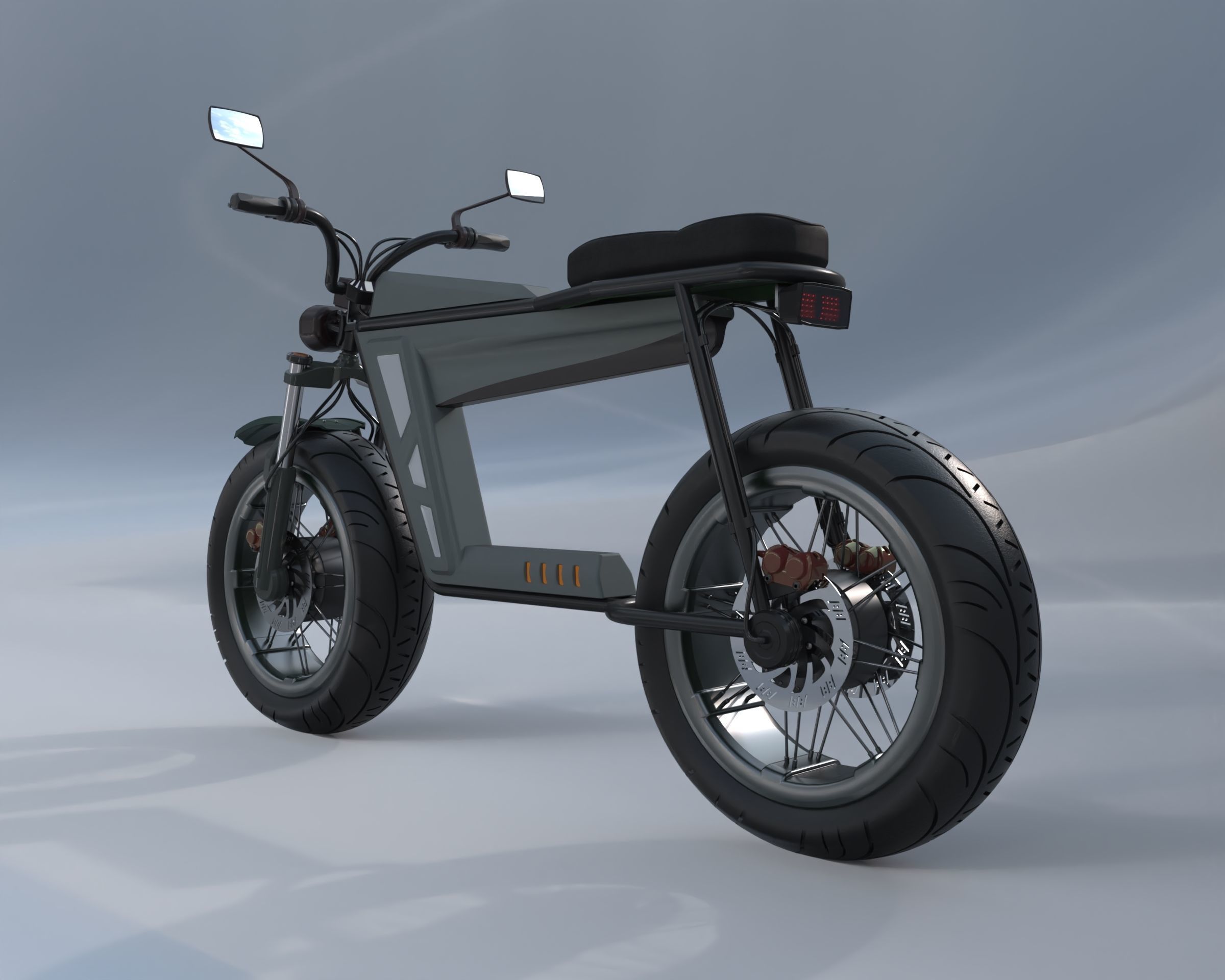 Electric Motorcycle 3D model_15