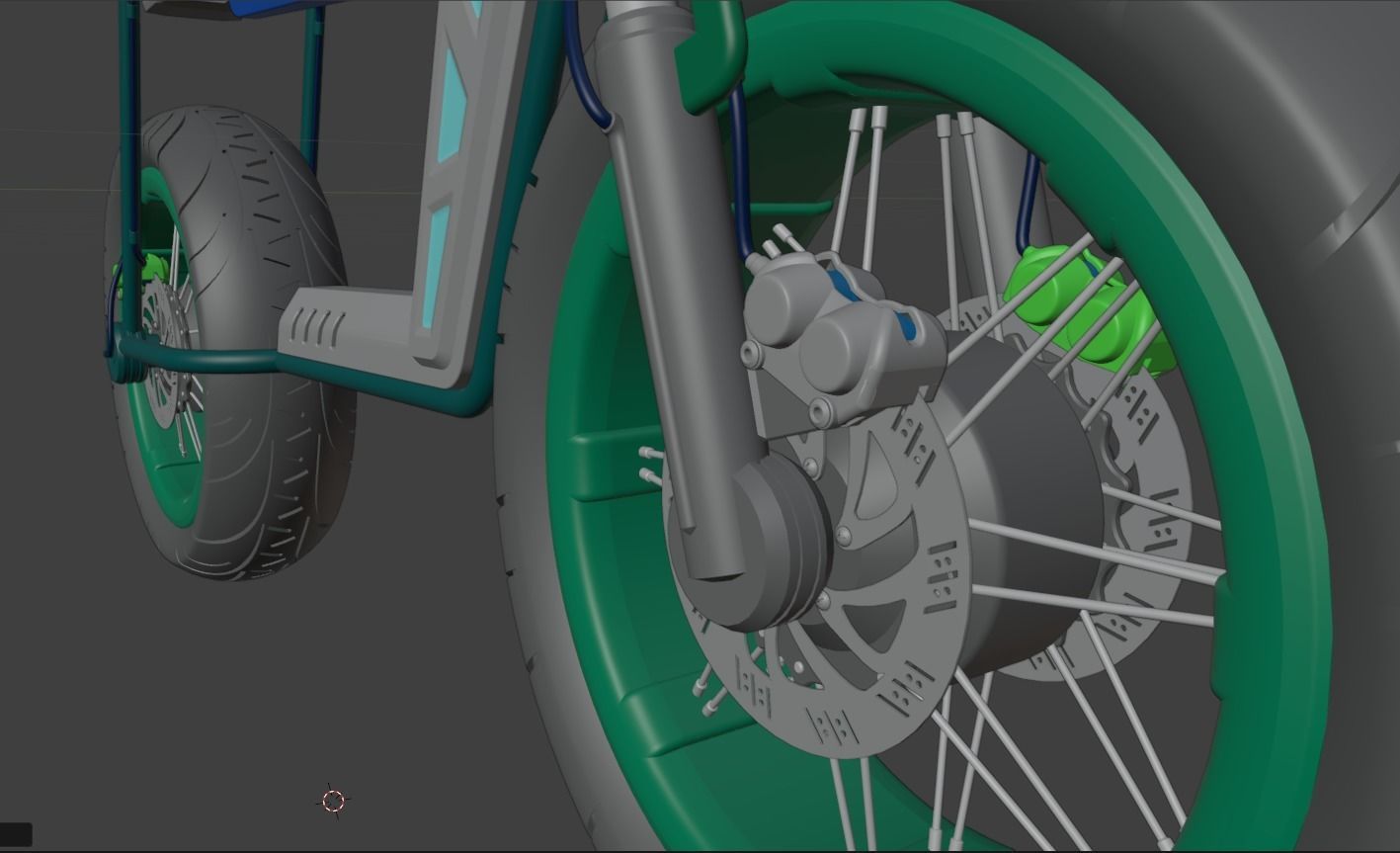 Electric Motorcycle 3D model_6