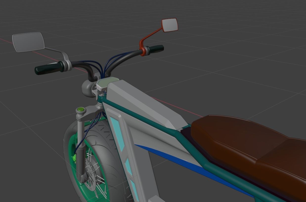 Electric Motorcycle 3D model_9