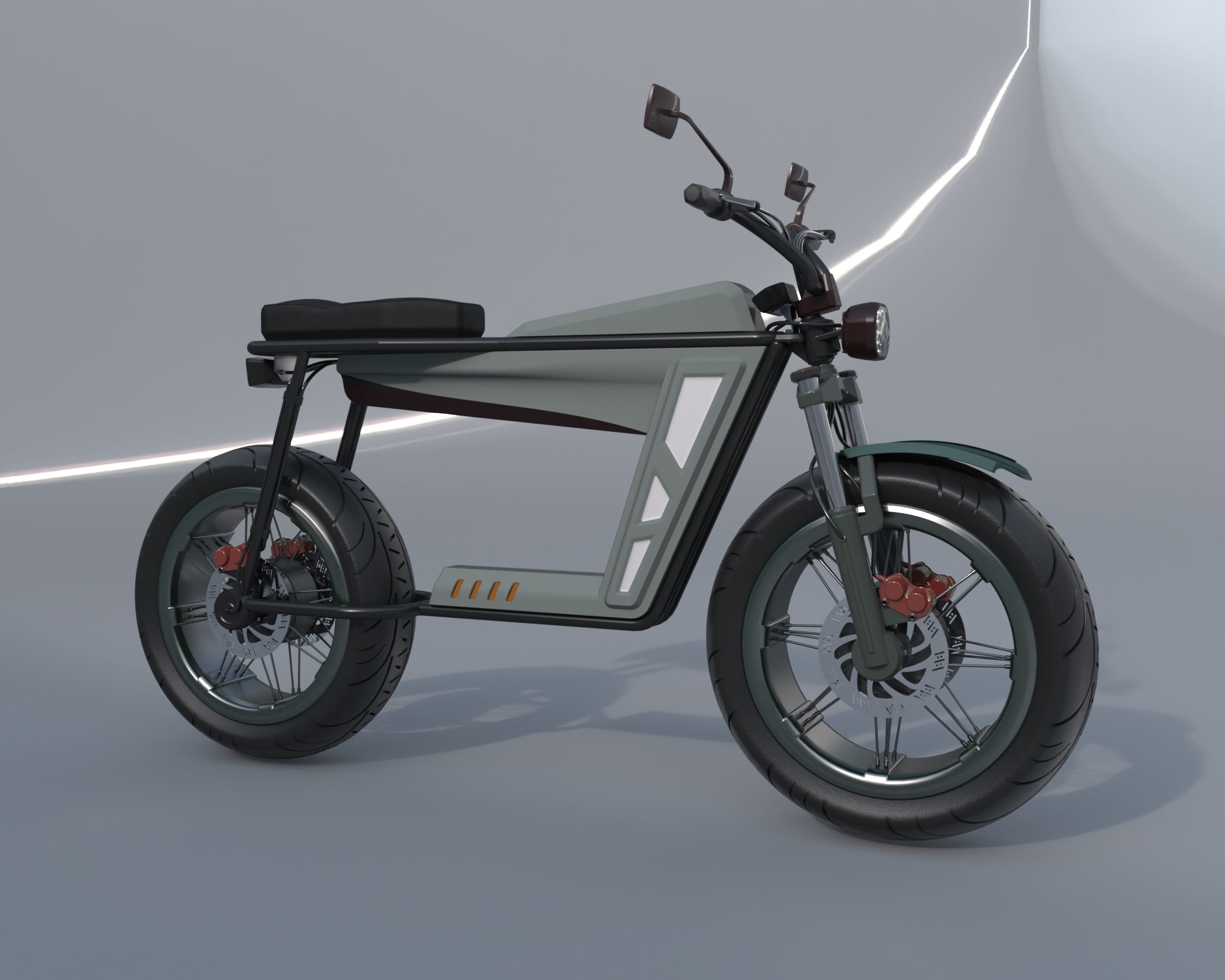 Electric Motorcycle 3D model_14