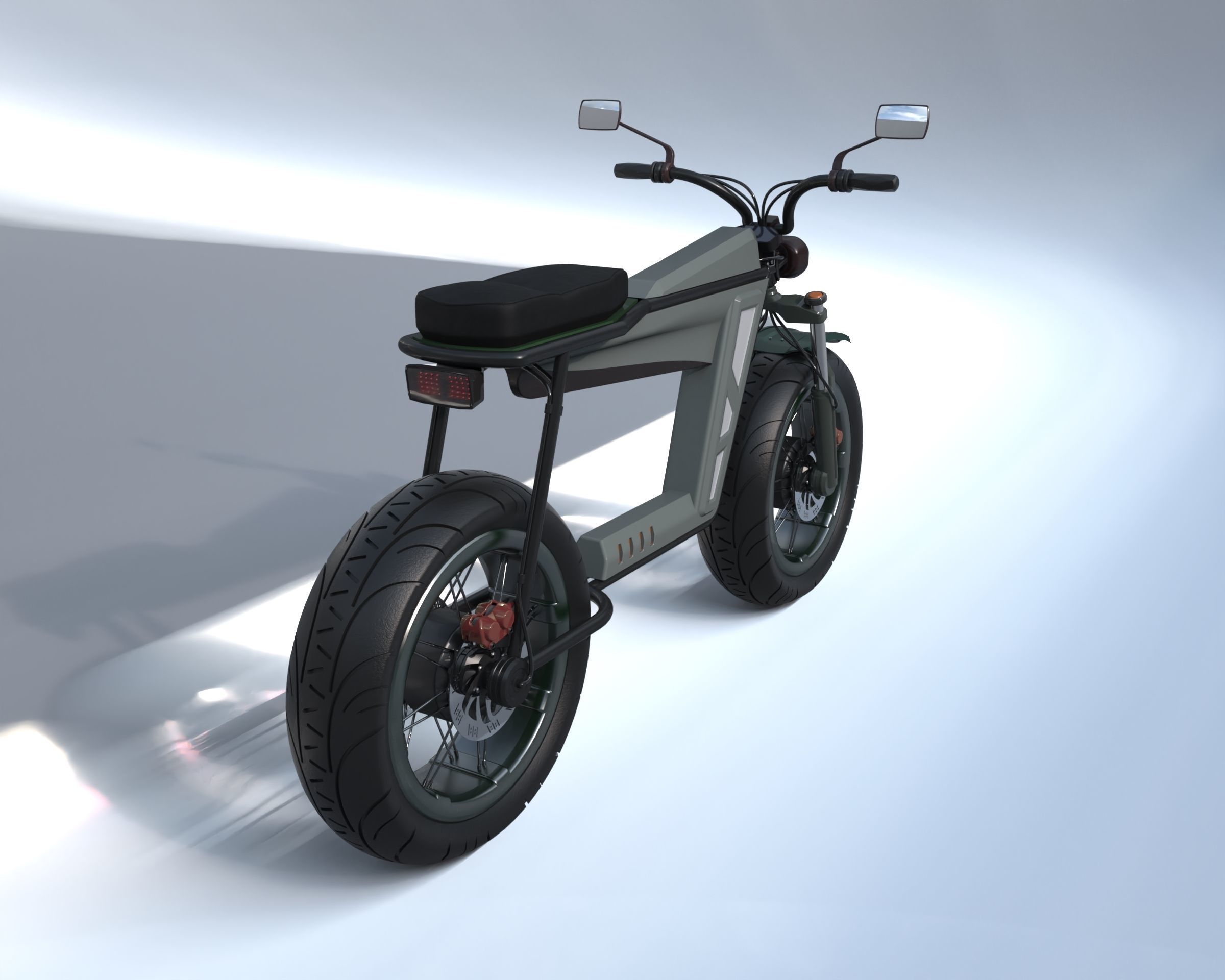 Electric Motorcycle 3D model_11