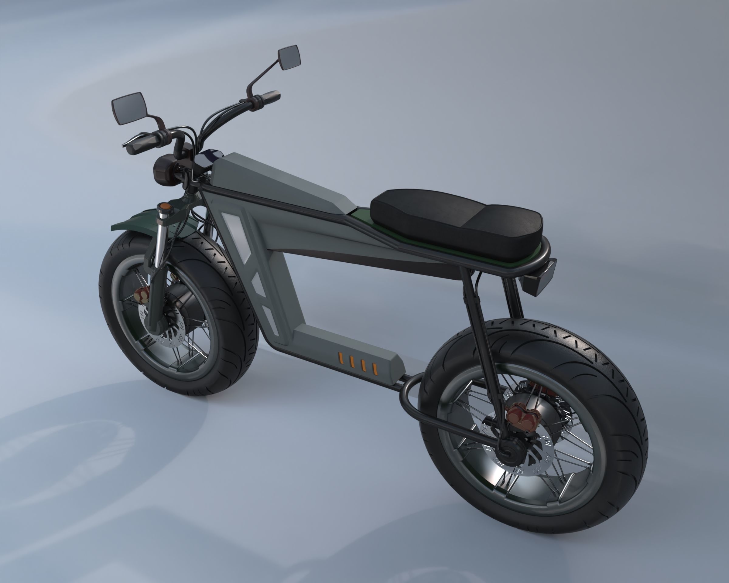 Electric Motorcycle 3D model_19