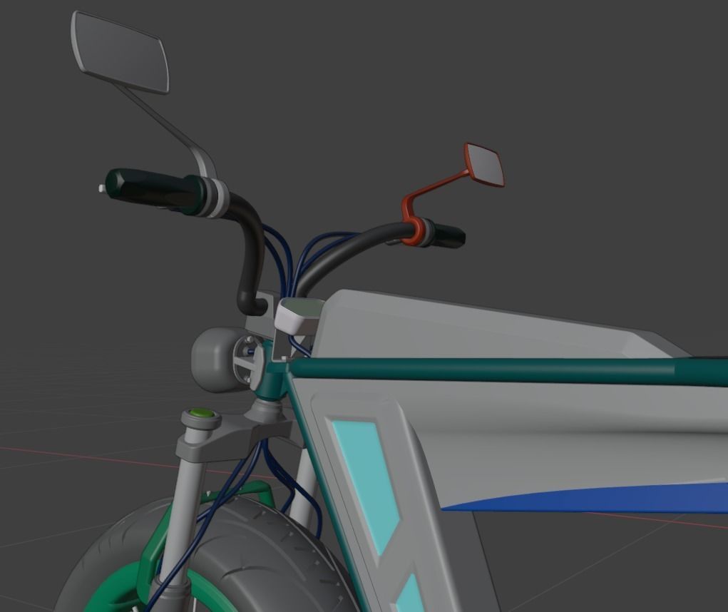 Electric Motorcycle 3D model_10