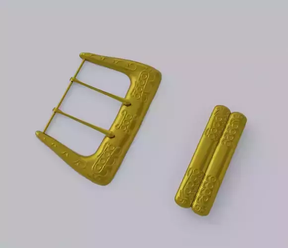 Santa Clause Belt Buckle 3D print model