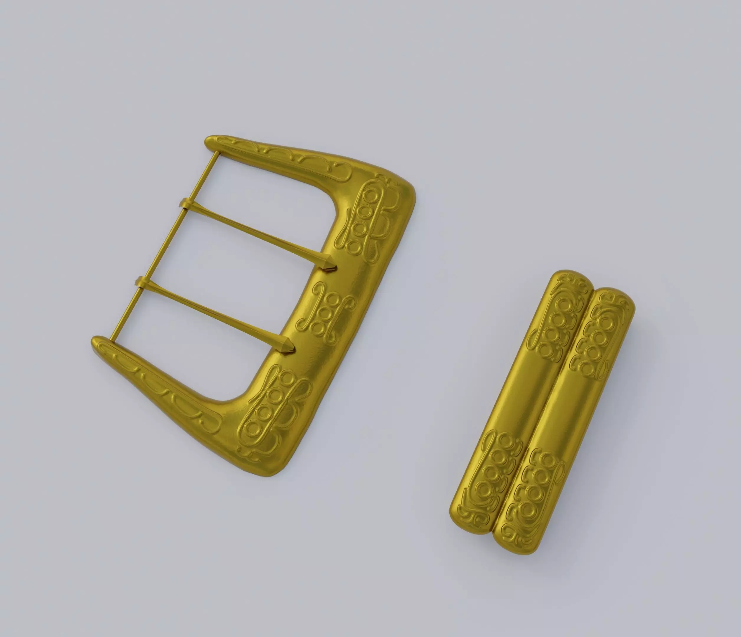 Santa Clause Belt Buckle 3D print model_0