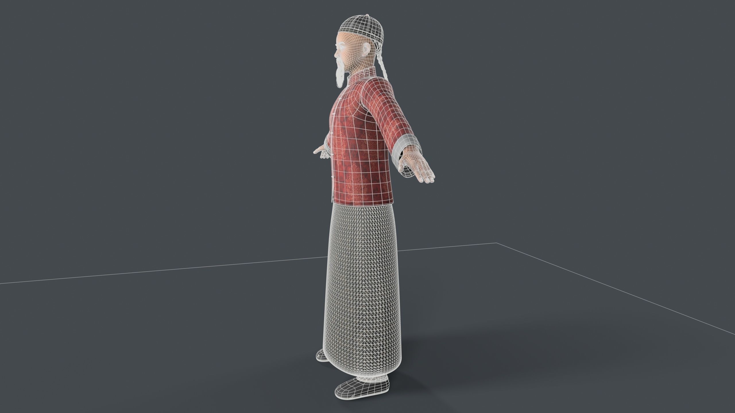 man avatar Low-poly 3D model_6