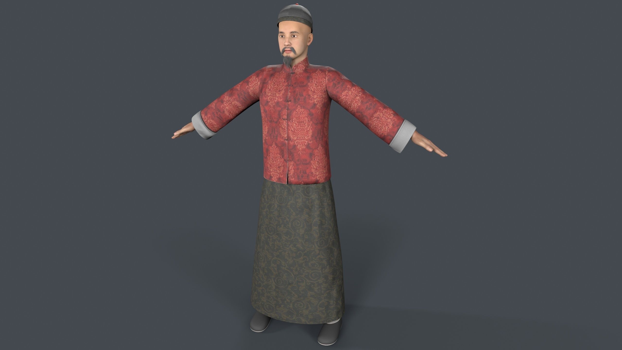 man avatar Low-poly 3D model_3