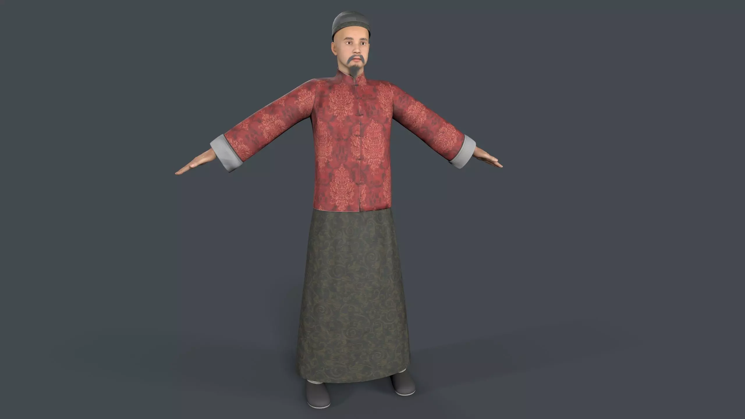 man avatar Low-poly 3D model_0