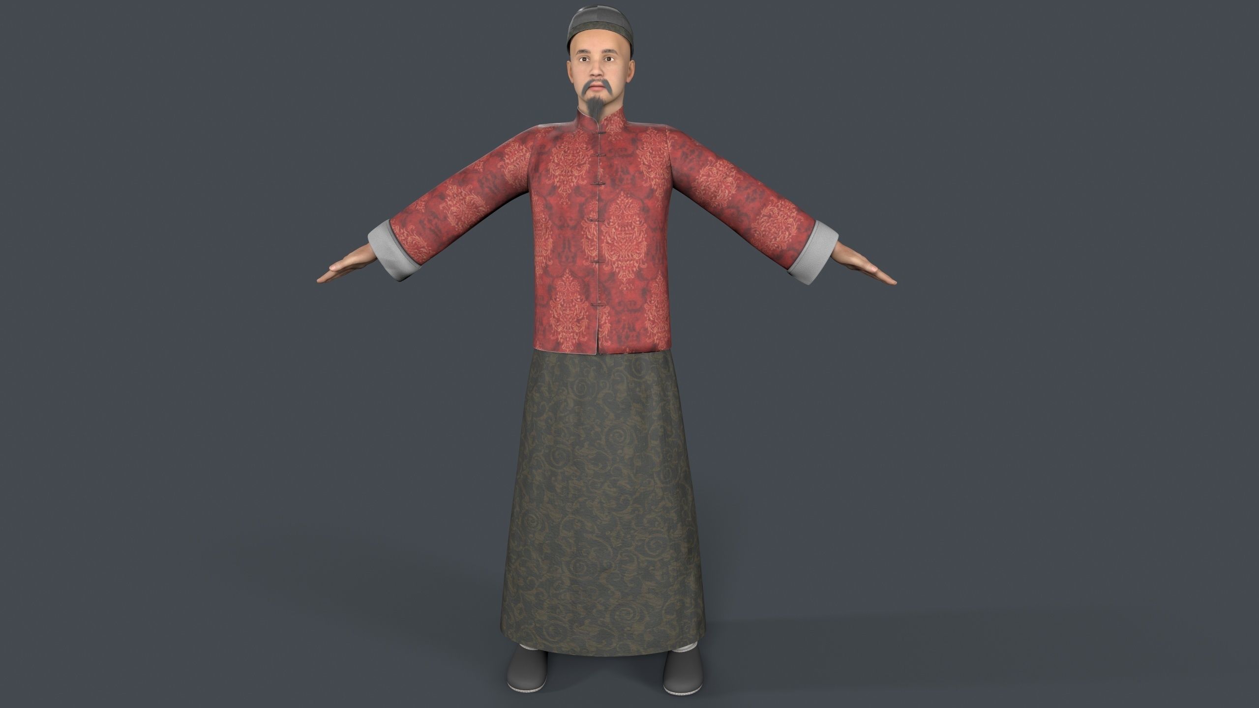 man avatar Low-poly 3D model_1