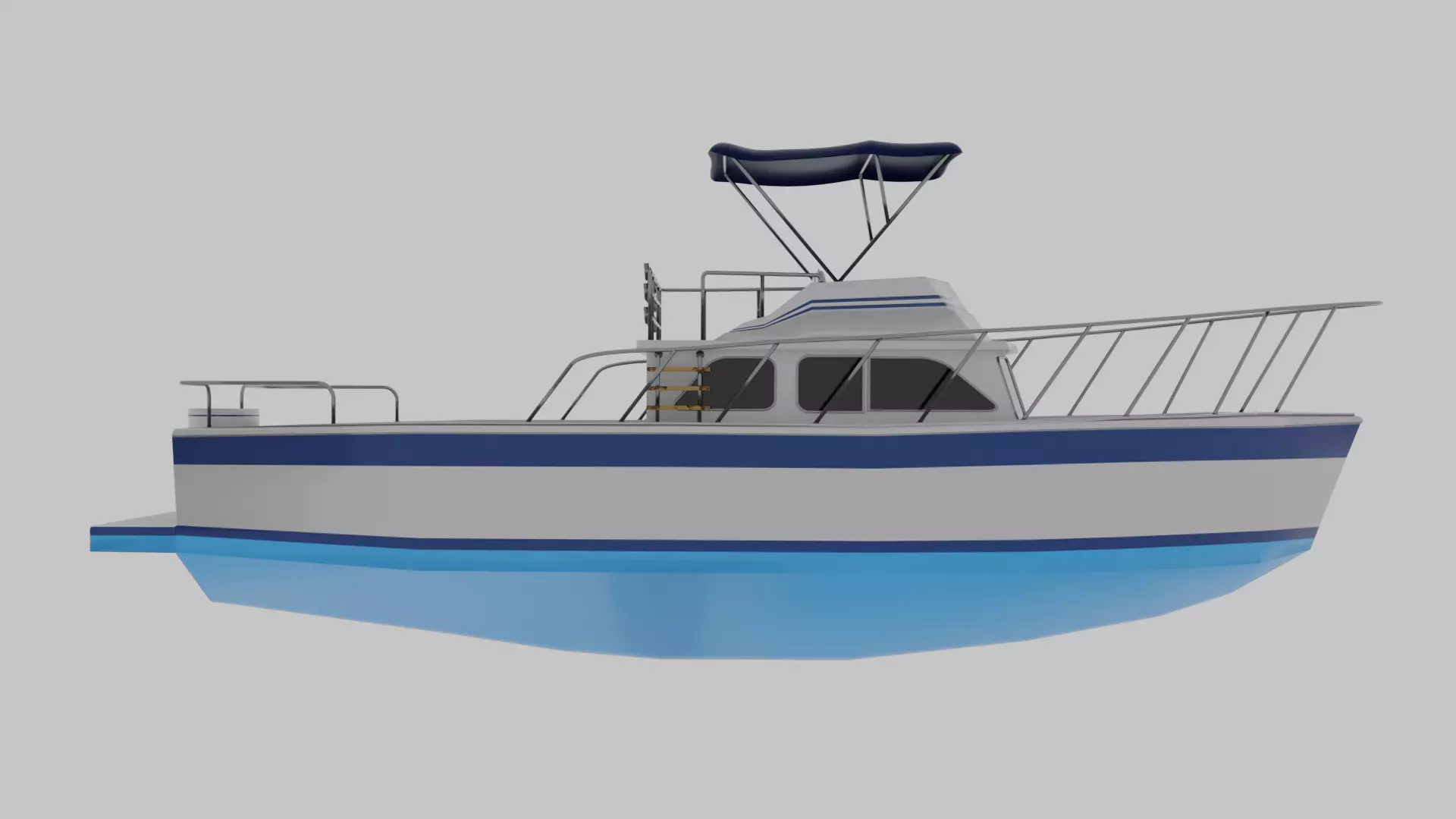 1973 Luhrs Flybridge Sportfisher 3D model