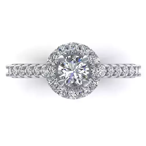 Side-stone Diamond Wedding Ring R14