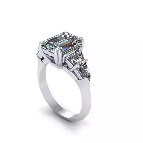 Women Diamond Wedding Ring R6 3D print model