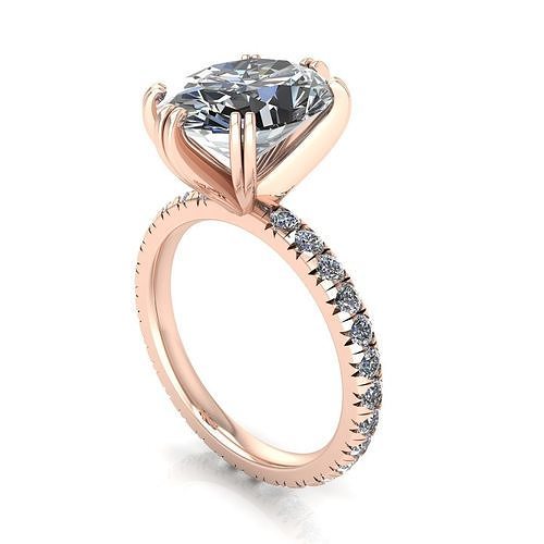 Solitaire Diamond Ring R1 3D print model