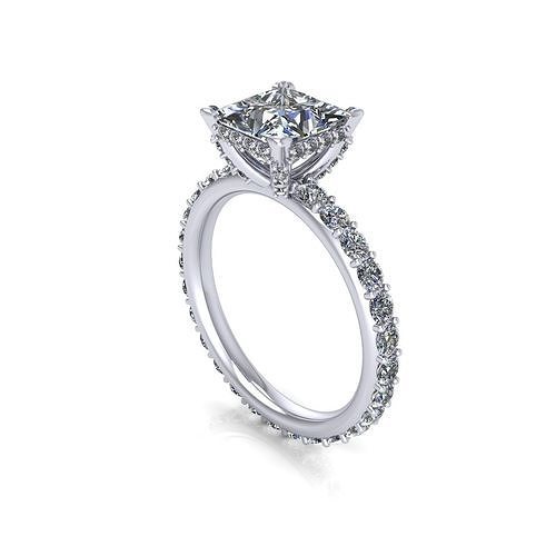 Solitaire Wedding Ring R1 3D print model