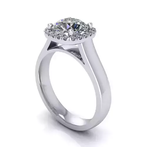 Side Stone Diamond Engagement Ring