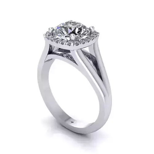 Side-Stone Diamond Wedding Ring