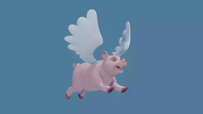  Flying Pig 3D Model for printing