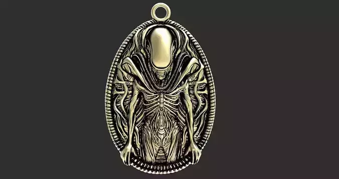 Alien Xenomorph pendant  3D print model