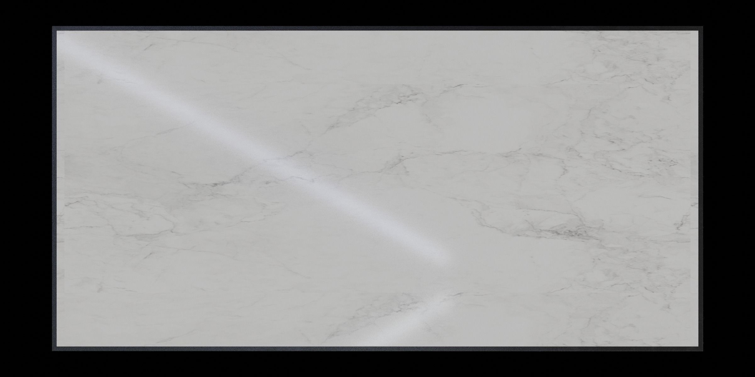 Black Metal White Marble Simple Table Low-poly 3D model_1