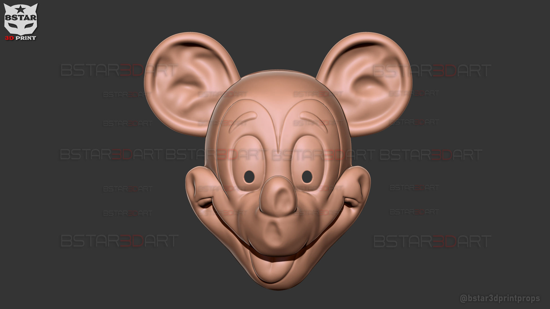 Mickey Mouse Trap Mask - Halloween Cosplay 3D print model_1